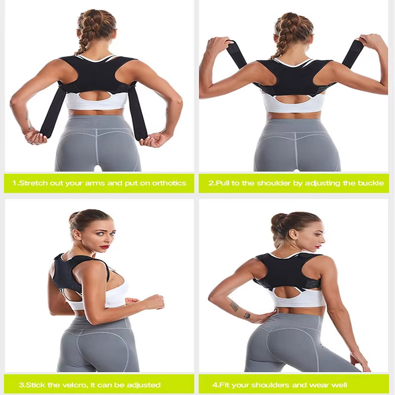 Adjustable Posture Corrector Back Brace Shoulder Support Corrector Prevention Humpback Back Health Care